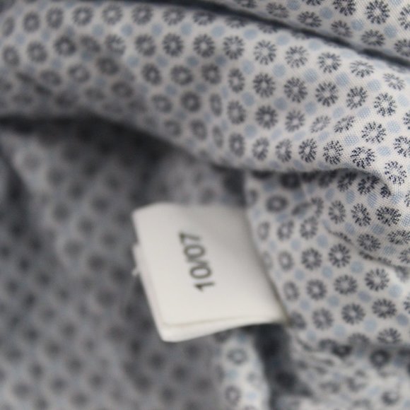 Express Mens Blue Floral Pearl Snap Long Sleeve Button-Down Shirt 16-16.5 L - Picture 4 of 9